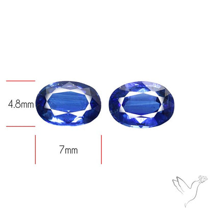 Faceted Blue Kyanite Pair
