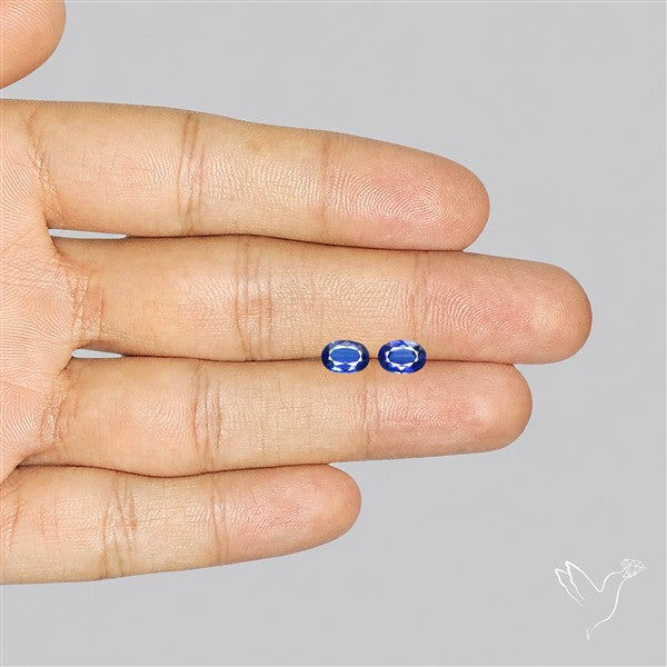 Faceted Blue Kyanite Pair