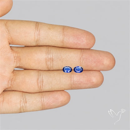 Faceted Blue Kyanite Pair