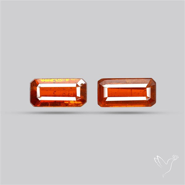 Faceted Orange Kyanite Pair