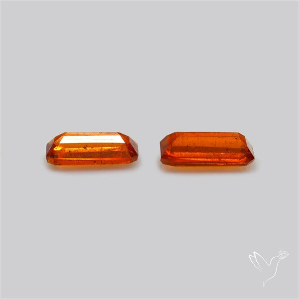 Faceted Orange Kyanite Pair