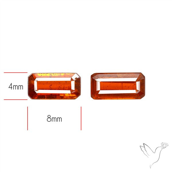 Faceted Orange Kyanite Pair