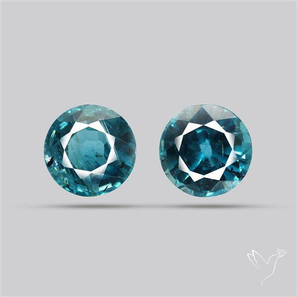 Faceted Teal Blue Kyanite Pair