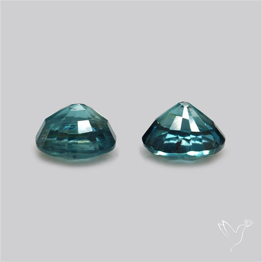 Faceted Teal Blue Kyanite Pair