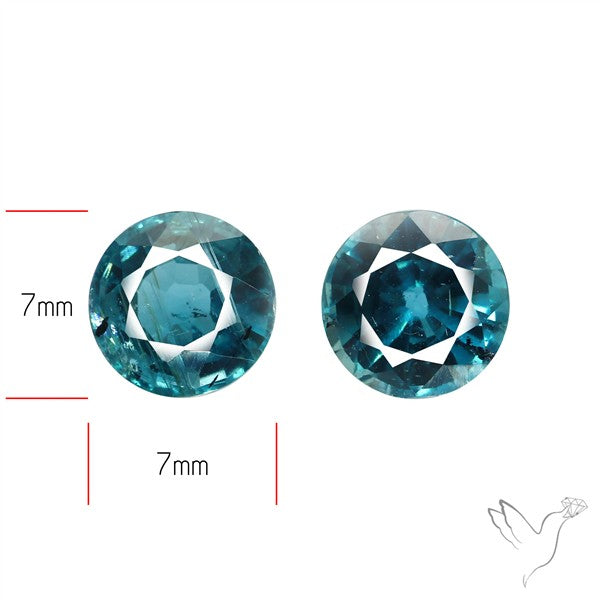 Faceted Teal Blue Kyanite Pair