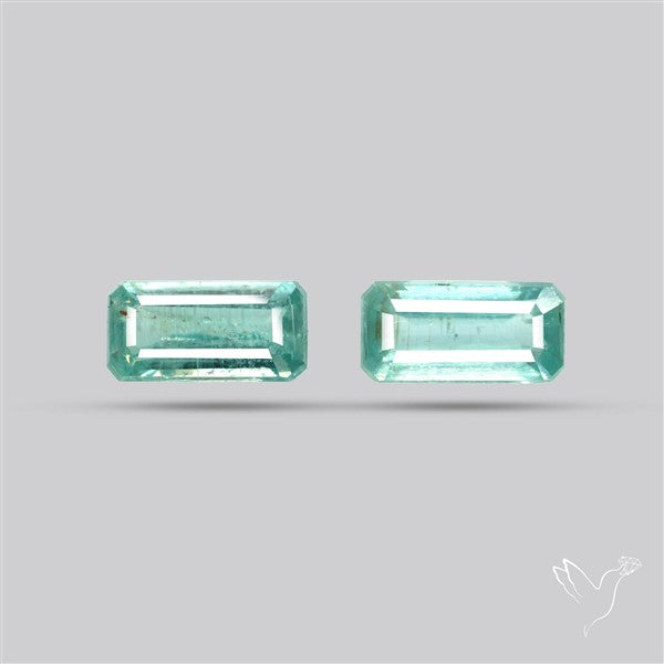 Faceted Paraiba Blue Kyanite Pair