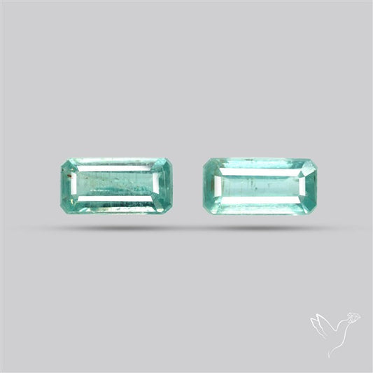 Faceted Paraiba Blue Kyanite Pair