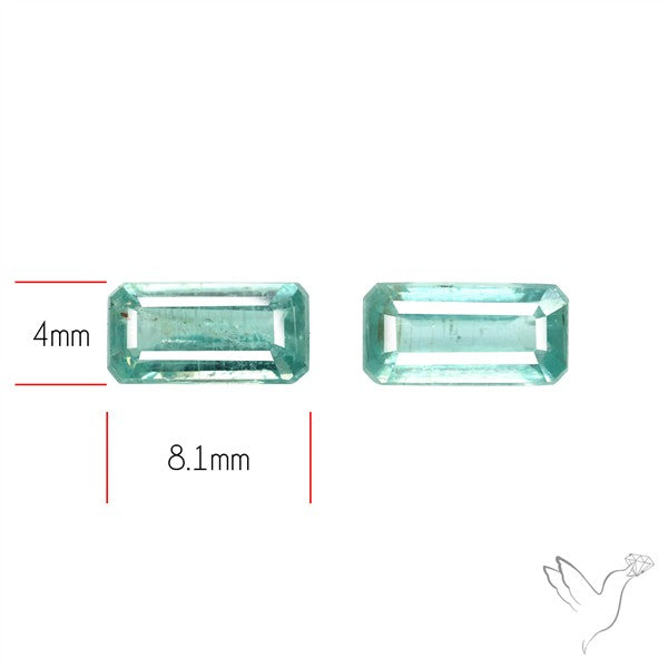 Faceted Paraiba Blue Kyanite Pair