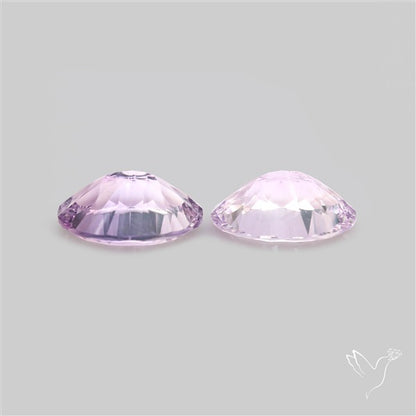 Millennium Cut Amethyst Pair Faceted Fine Gemstone