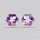 Checkerboard Faceted Amethyst Pair Fine Gemstone Hexagon