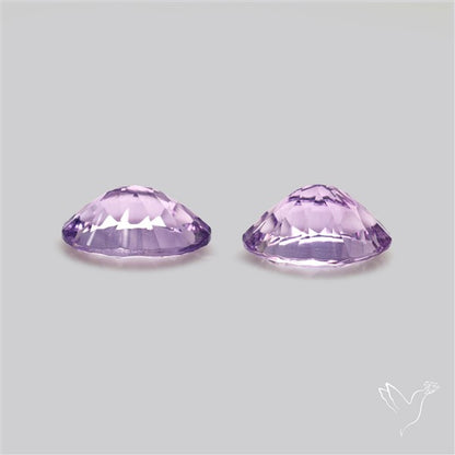 Millennium Cut Amethyst Pair Faceted Fine Gemstone