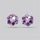 Checkerboard Faceted Amethyst Pair Fine Gemstone Hexagon