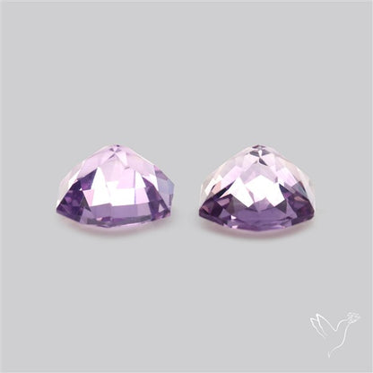 Checkerboard Faceted Amethyst Pair Fine Gemstone Hexagon