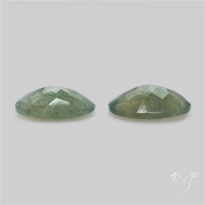Faceted Blue Labradorite Pair