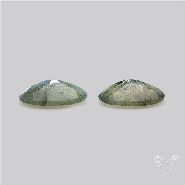 Faceted Blue Labradorite Pair