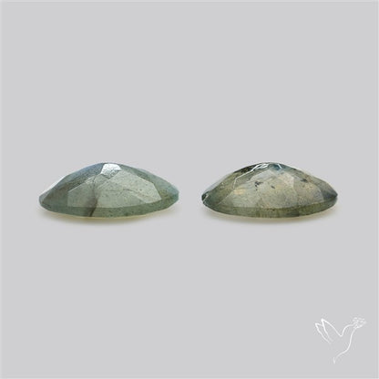 Faceted Blue Labradorite Pair