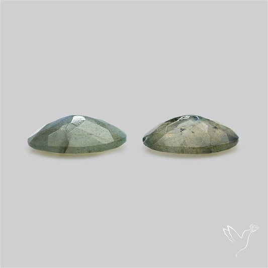 Faceted Blue Labradorite Pair