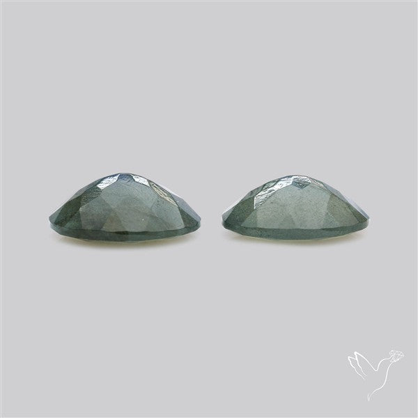 Faceted Blue Labradorite Pair