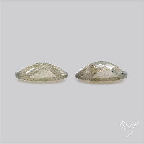 Faceted Blue Labradorite Pair