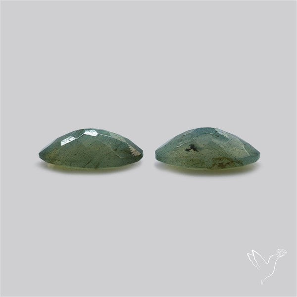 Faceted Blue Labradorite Pair