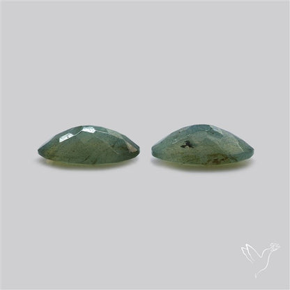 Faceted Blue Labradorite Pair