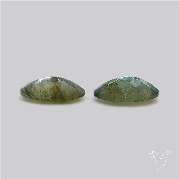 Faceted Blue Labradorite Pair