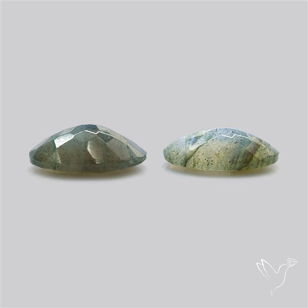 Faceted Blue Labradorite Pair