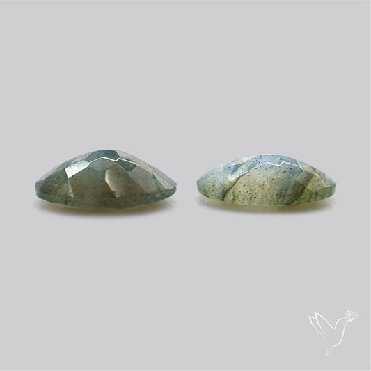 Faceted Blue Labradorite Pair