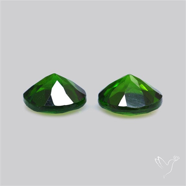 Chrome Diopside Natural Deep Green Pair Faceted AAA Fine Gemstone