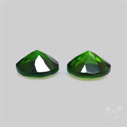 Chrome Diopside Natural Deep Green Pair Faceted AAA Fine Gemstone