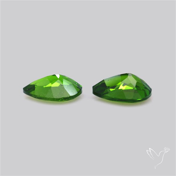 Chrome Diopside Natural Deep Green Pair Faceted AAA Fine Gemstone