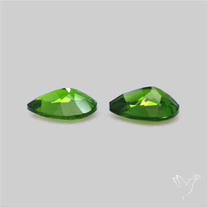 Chrome Diopside Natural Deep Green Pair Faceted AAA Fine Gemstone