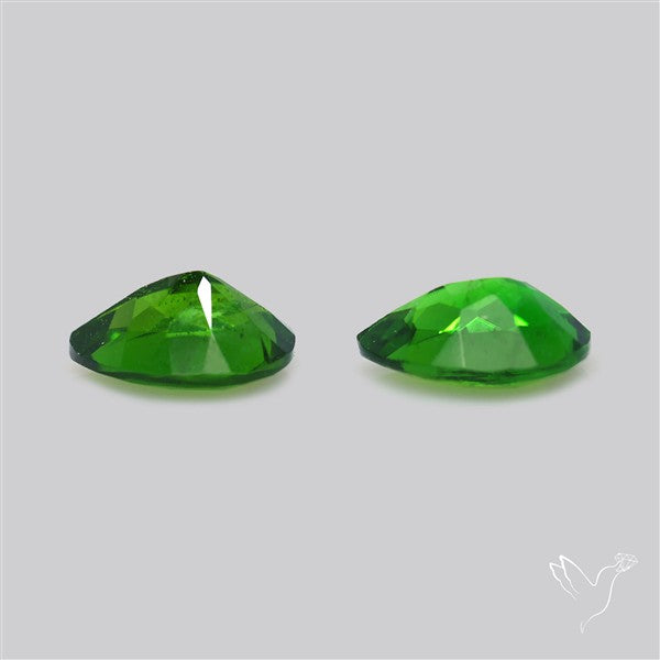 Chrome Diopside Natural Deep Green Pair Faceted AAA Fine Gemstone