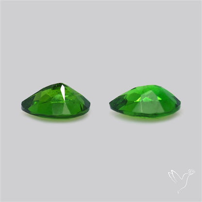 Chrome Diopside Natural Deep Green Pair Faceted AAA Fine Gemstone