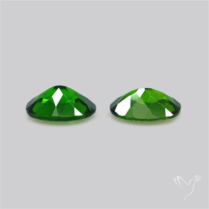 Chrome Diopside Natural Deep Green Pair Faceted AAA Fine Gemstone
