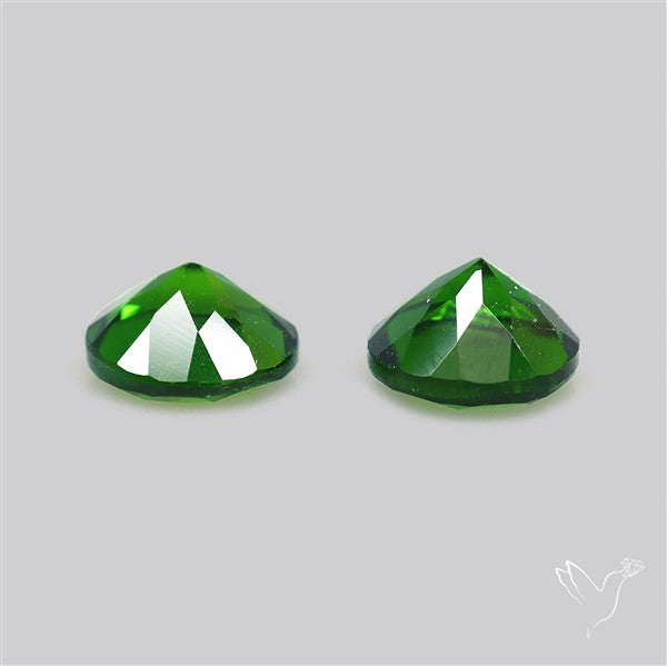 Chrome Diopside Natural Deep Green Pair Faceted AAA Fine Gemstone