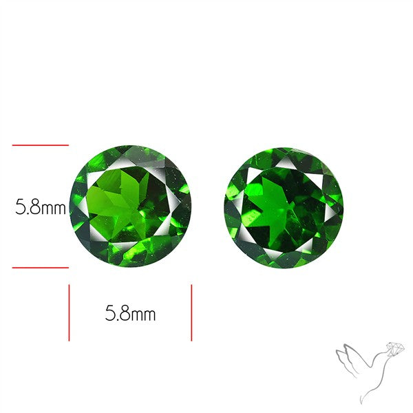 Chrome Diopside Natural Deep Green Pair Faceted AAA Fine Gemstone