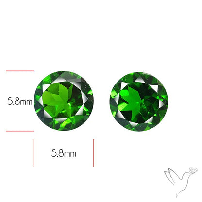 Chrome Diopside Natural Deep Green Pair Faceted AAA Fine Gemstone