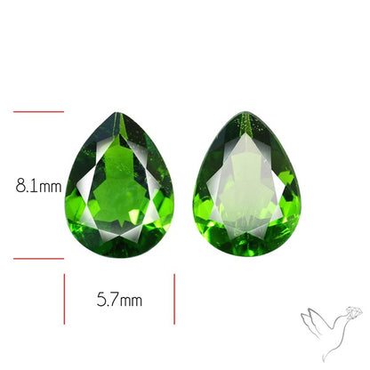 Chrome Diopside Natural Deep Green Pair Faceted AAA Fine Gemstone
