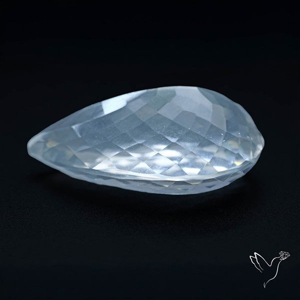 Himalayan Clear Quartz Faceted Crystal Fine Gemstone
