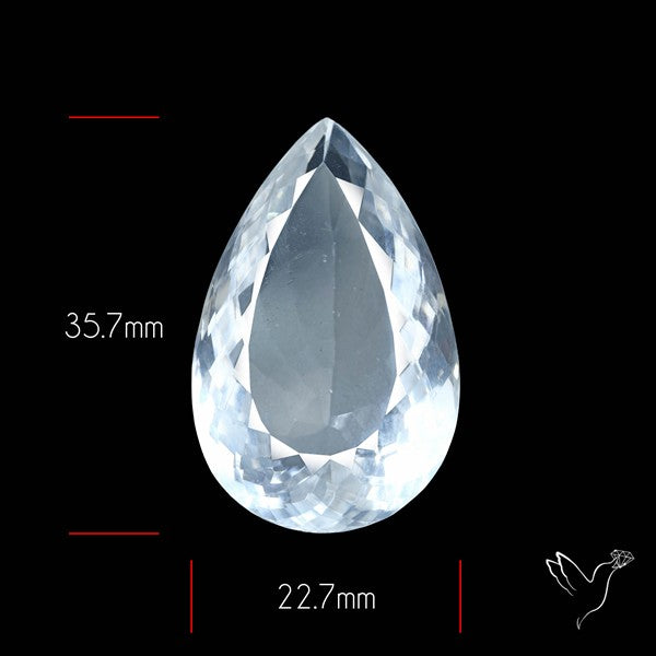 Himalayan Clear Quartz Faceted Crystal Fine Gemstone