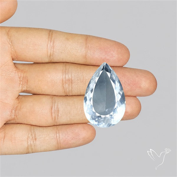 Himalayan Clear Quartz Faceted Crystal Fine Gemstone