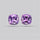 Faceted Fine Amethyst Pair