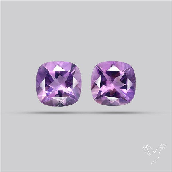 Faceted Fine Amethyst Pair