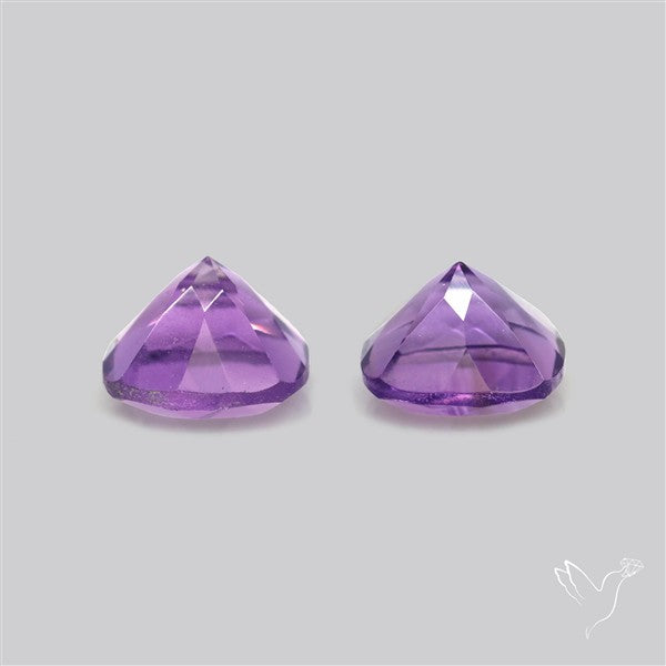 Faceted Fine Amethyst Pair