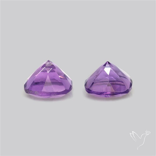 Faceted Fine Amethyst Pair