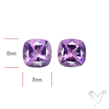 Faceted Fine Amethyst Pair