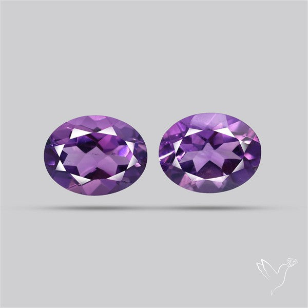 Faceted Fine Amethyst Pair