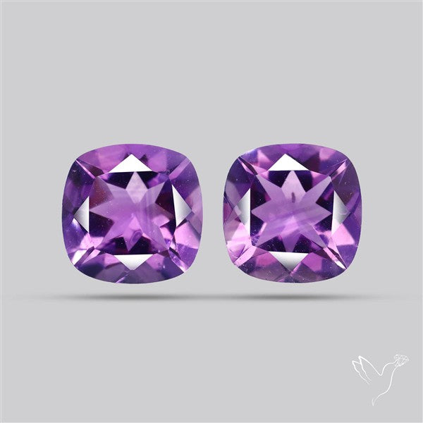 Faceted Fine Amethyst Pair