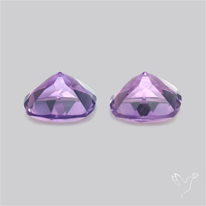 Faceted Fine Amethyst Pair